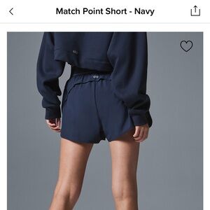 Navy Match Point Shorts